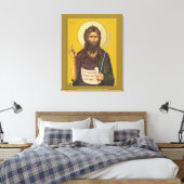 Sint Jan, gebedsicoon Canvas Afdruk (Insitu (Slaapkamer))