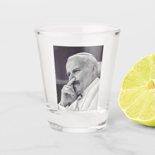 Sint-Jan-Paulus II De Grote Communicator Kunst Shot Glas (Voorkant)