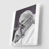 Sint Jan Paulus II De Grote Communicator Schone Ku Vierkante Klok (Hoek)