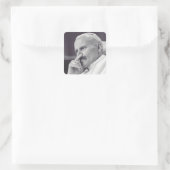 Sint Jan Paulus II De Grote Communicator Schone Ku Vierkante Sticker (Tas)