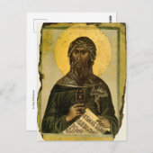 Sint-Jan van Damascus Orthodox icoon Briefkaart (Voorkant / Achterkant)
