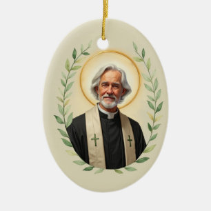 Sint Jan Vianney vrede en zegen van God Keramisch Ornament