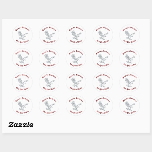 Sint-Jans wijnstickers Ronde Sticker (Vel)