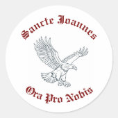 Sint-Jans wijnstickers Ronde Sticker (Voorkant)