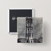 Sint-jansbrood-Boucherie Vierkante Button 5,1 Cm (Voorkant /achterkant)