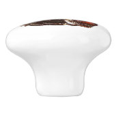 Sint-jansbrood met bruin paard  kunst keramische knop (Zijkant)