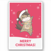 Sint-jansbrood met paarse Pony Sticker (Voorkant)