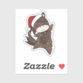 Sint-jansbrood met paarse Pony Sticker (Vel)