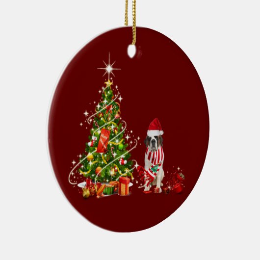 sint-jansbrood met Pet kerst Keramisch Ornament (Rechts)