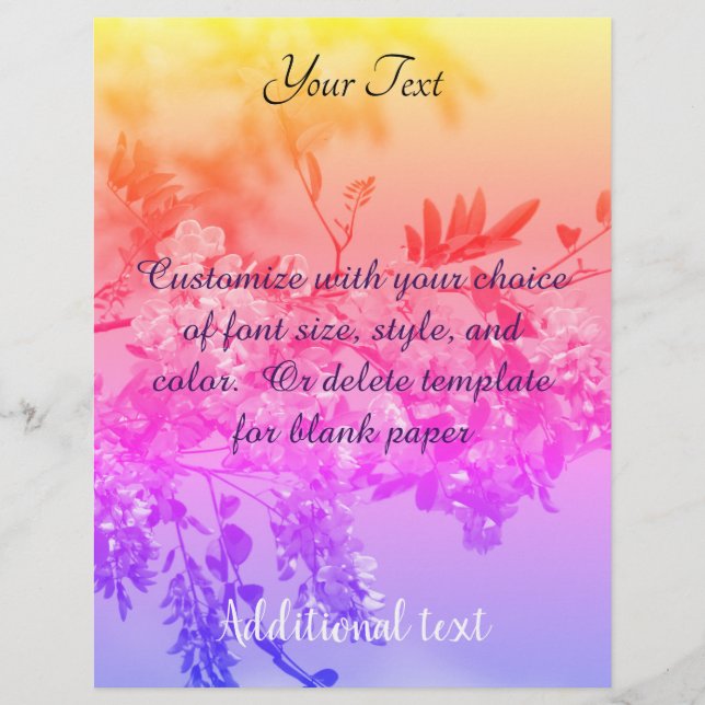 Sint-jansbrood-regenboogkleuren Briefhoofd (Voorkant)