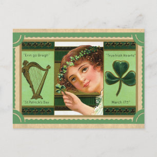 sint-jansdag Shamrock Erin Go Bragh Briefkaart