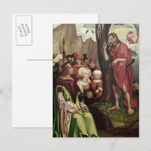 Sint-janskruid de borstpreken voor Herod Briefkaart (Voorkant / Achterkant)