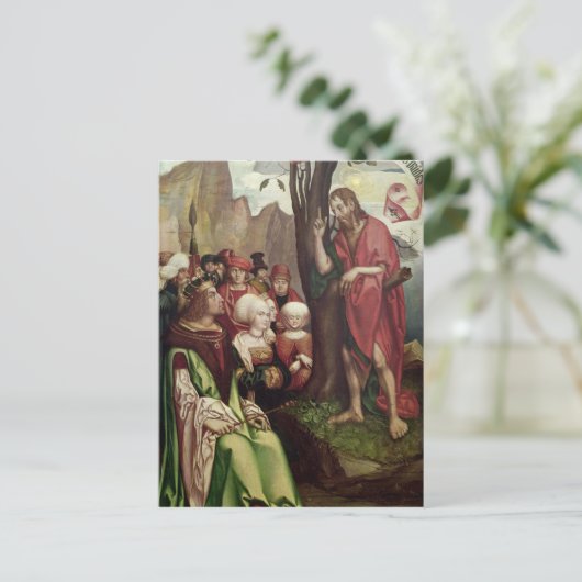 Sint-janskruid de borstpreken voor Herod Briefkaart (Staand voorkant)
