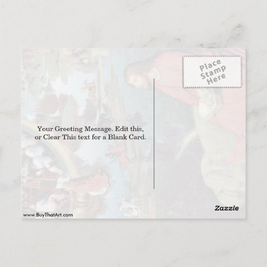 sint-janskruid de Evangelist , patmos van Hans Mem Briefkaart (Achterkant)