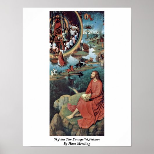 sint-janskruid de Evangelist , patmos van Hans Mem Poster (Voorkant)