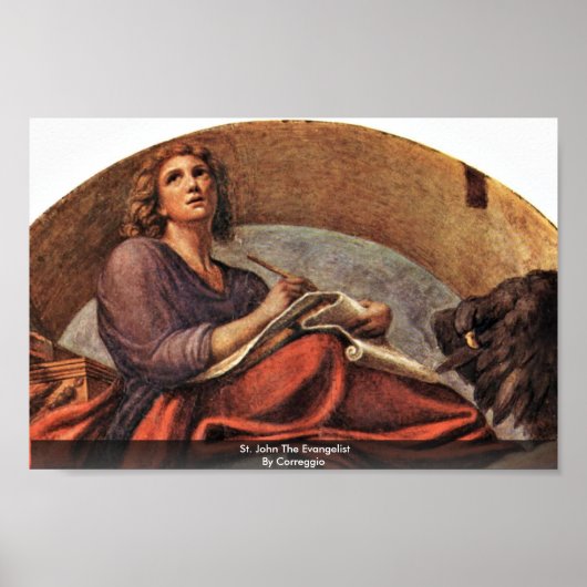 sint-janskruid de Evangelist van correggio Poster (Voorkant)