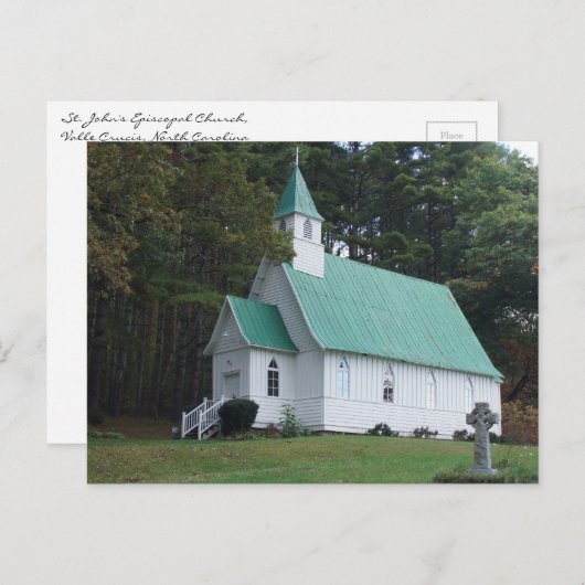 Sint-Janskruid Episcopale Kerk, Valle Crucis, NC Briefkaart (Voorkant / Achterkant)