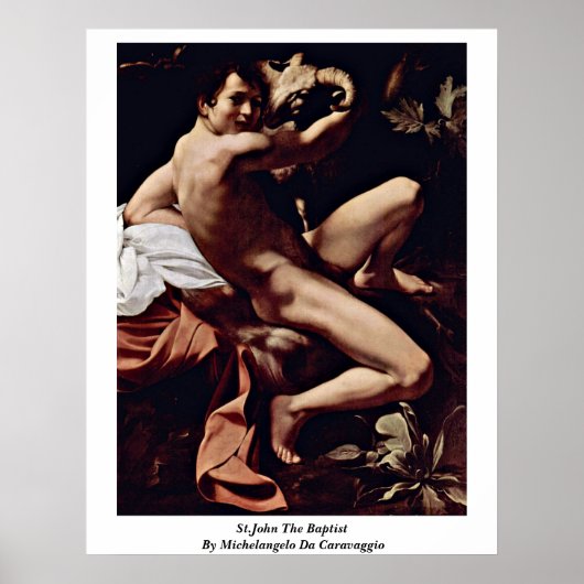 sint-janskruid van Michelangelo da caravaggio Poster (Voorkant)