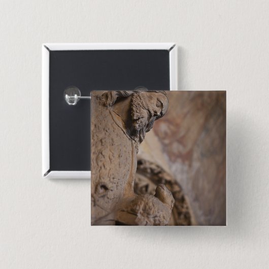 Sint-janskruid Vierkante Button 5,1 Cm (Voorkant /achterkant)