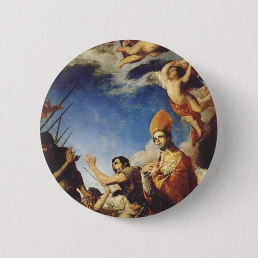 Sint-Januaris, bisschop van Benevento - Schone Kun Ronde Button 5,7 Cm (Voorkant)