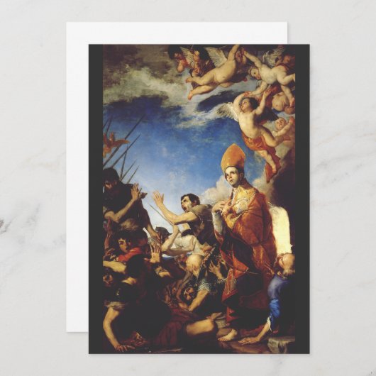 Sint Januarius Bisschop van Benevento Bedankkaart (Voorkant / Achterkant)