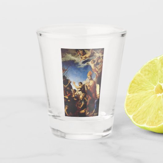 Sint Januarius Bisschop van Benevento Shot Glas (Voorkant)
