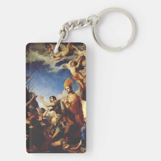 Sint Januarius Bisschop van Benevento Sleutelhanger (achterkant)