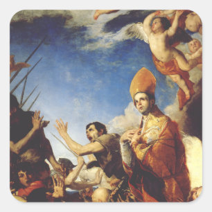 Sint Januarius Bisschop van Benevento Vierkante Sticker