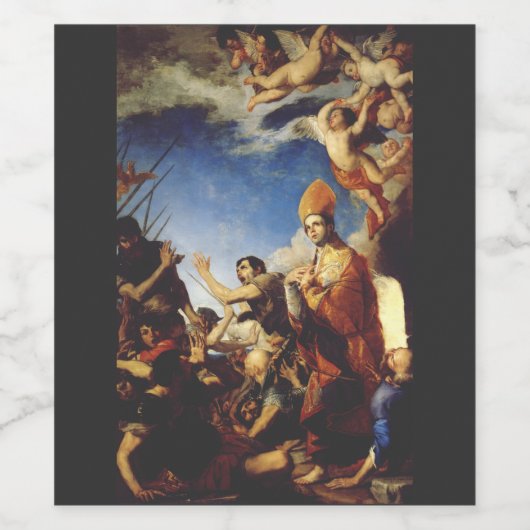 Sint Januarius Bisschop van Benevento Wijn Etiket (Enkel label)