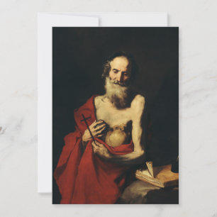 Sint-Jerome door Jusepe de Ribera Feestdagenkaart