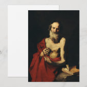 Sint-Jerome door Jusepe de Ribera Feestdagenkaart (Voorkant / Achterkant)