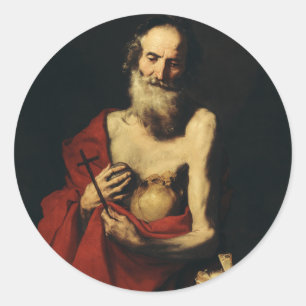 Sint-Jerome door Jusepe de Ribera Ronde Sticker