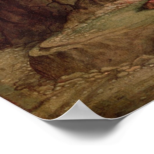 Sint-Jerome Meditating in de woestijn, 1506 Poster (Hoek)