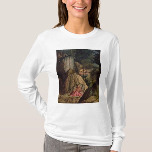Sint-Jerome Meditating in de woestijn, 1506 T-shirt (Voorkant)
