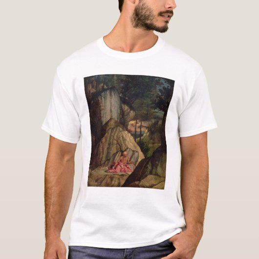 Sint-Jerome Meditating in de woestijn, 1506 T-shirt (Voorkant)