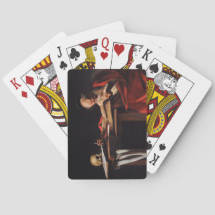 Sint-Jerome schrijvend (door Caravaggio) Pokerkaarten