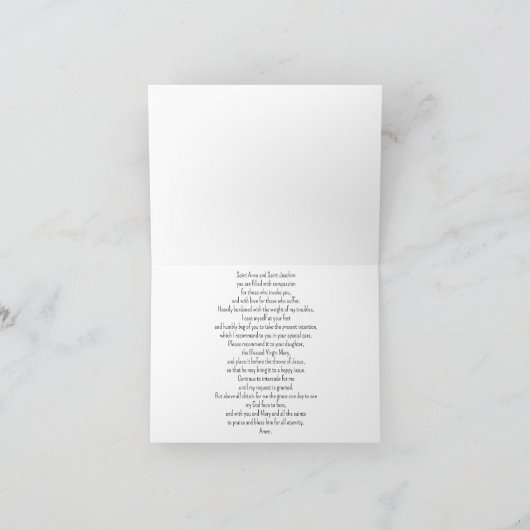 Sint Joachim en Anne-Patrons van onvruchtbaarheid Kaart (Binnen)