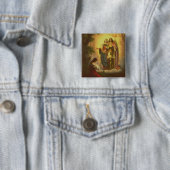 Sint Johanna van Arkel Vierkante Button 5,1 Cm (In situ)