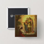 Sint Johanna van Arkel Vierkante Button 5,1 Cm (Voorkant /achterkant)