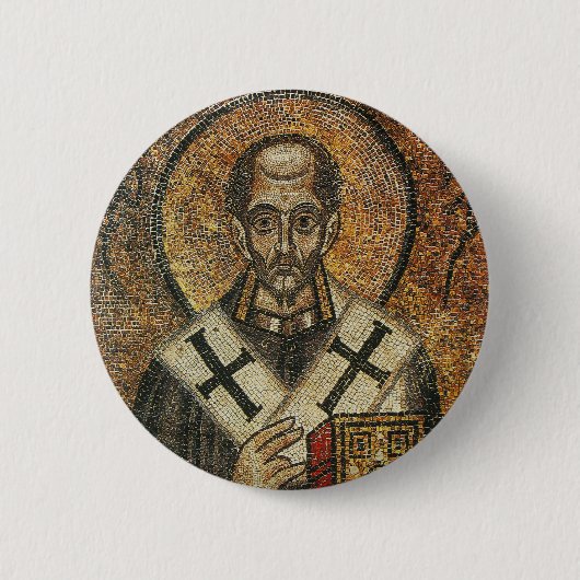 Sint Johannes Chrysostomus aartsbisschop van Const Ronde Button 5,7 Cm (Voorkant)