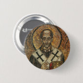 Sint Johannes Chrysostomus aartsbisschop van Const Ronde Button 5,7 Cm (Voorkant /achterkant)