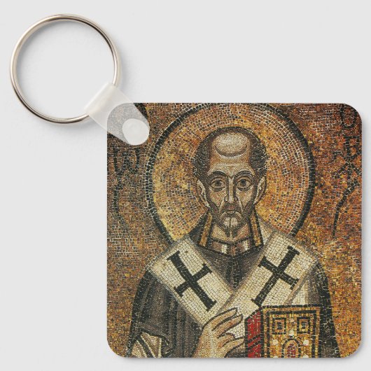 Sint Johannes Chrysostomus aartsbisschop van Const Sleutelhanger (Voorkant)