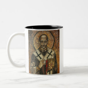 Sint Johannes Chrysostomus aartsbisschop van Const Tweekleurige Koffiemok