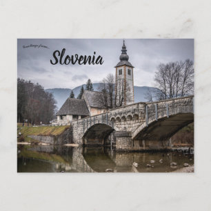 Sint-Johannes de Doperkerk Bohinj Slovenië Briefkaart