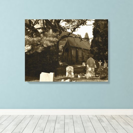 Sint-Johannes de Doperkerk, Rogerstone Canvas Afdruk (Insitu (Houten vloer))