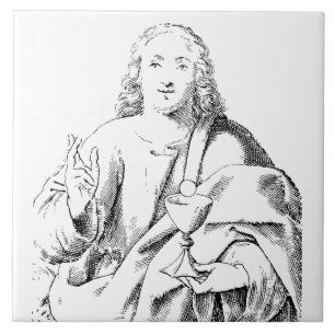 Sint Johannes de Geliefde Apostel en Evangelist Tegeltje