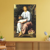 Sint-Johannes op Patmos, fijne kunst, Canvas Afdruk (Insitu (Woonkamer))