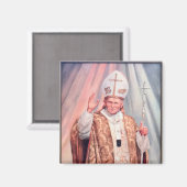 Sint-Johannes Paulus II toont deze heilige Prouly. Magneet (Voorkant / Achterkant)