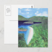 Sint-John, Amerikaans strand Uitzicht op de Amerik Briefkaart (Voorkant / Achterkant)