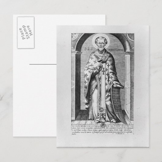 Sint-John Chrysostome, 17e eeuw Briefkaart (Voorkant / Achterkant)